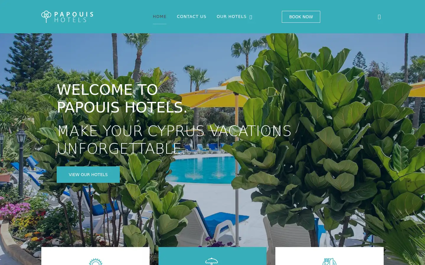 Screenshot of papouishotels.com