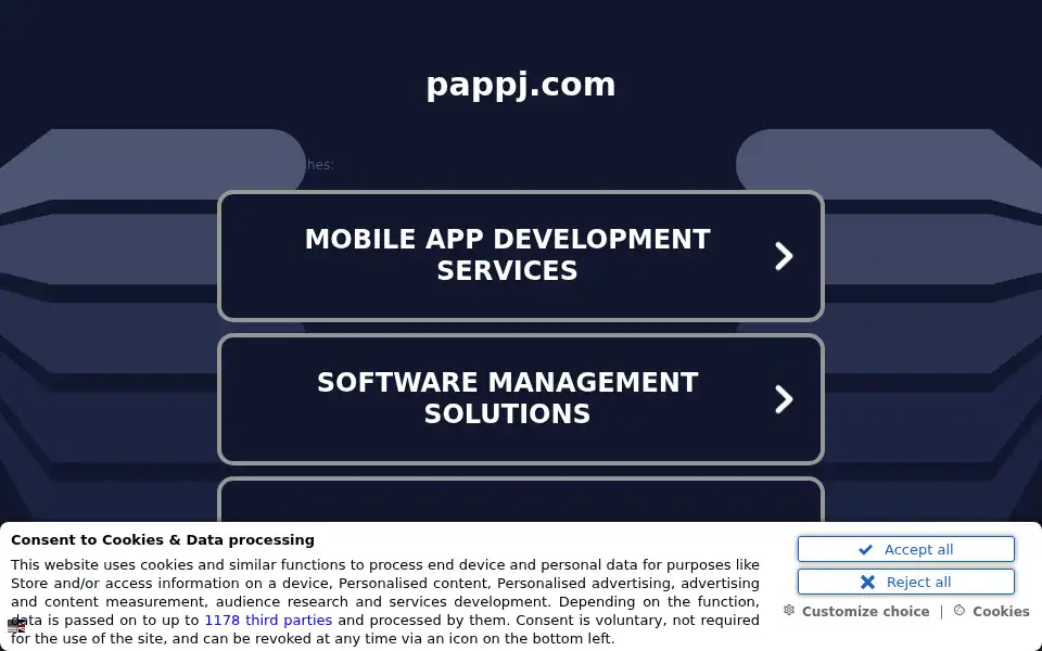Screenshot of pappj.com