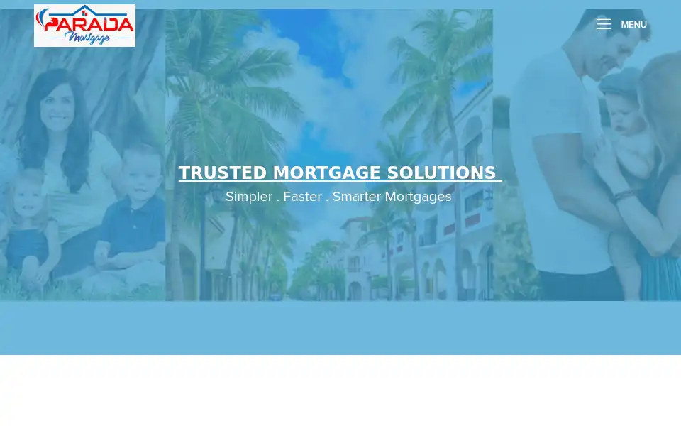 Screenshot of paradamortgage.mymortgage-online.com