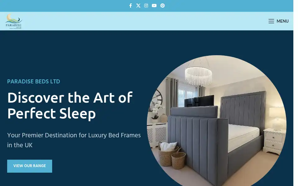 Screenshot of paradisebedsltd.co.uk