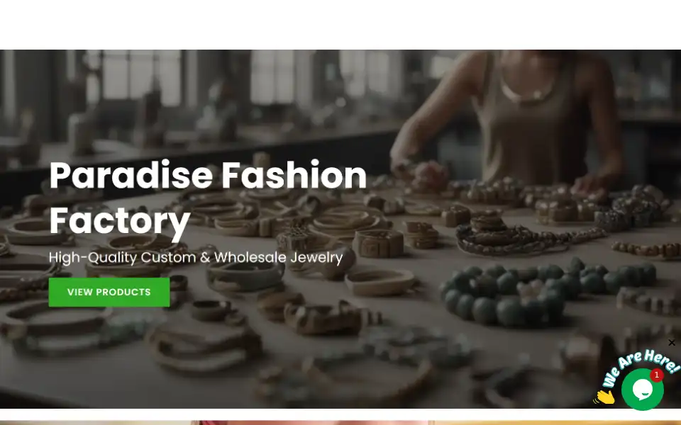 Screenshot of paradisefashionfactory.com
