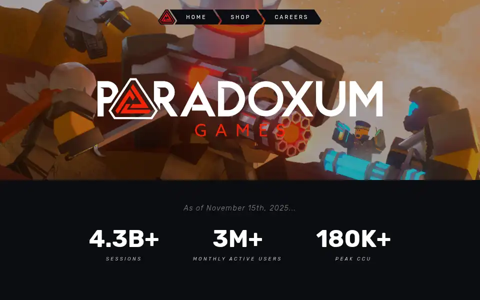 Screenshot of paradoxum.gg