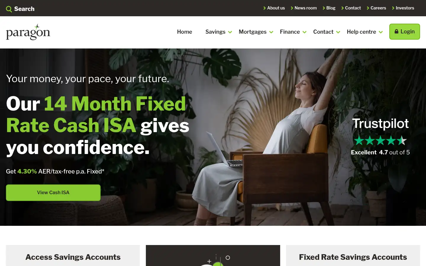Screenshot of paragonbank.co.uk