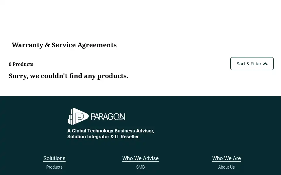Screenshot of paragonmicro.com