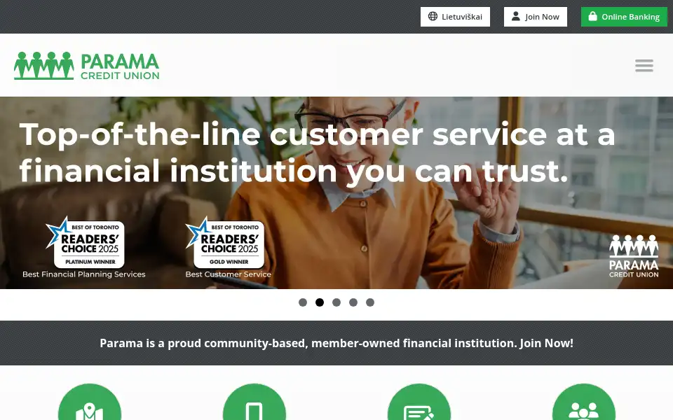 Screenshot of parama.ca