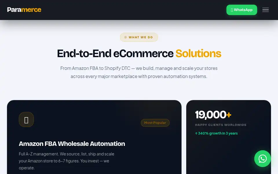 Screenshot of paramerce.com