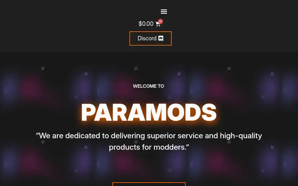 Screenshot of paramods.xyz