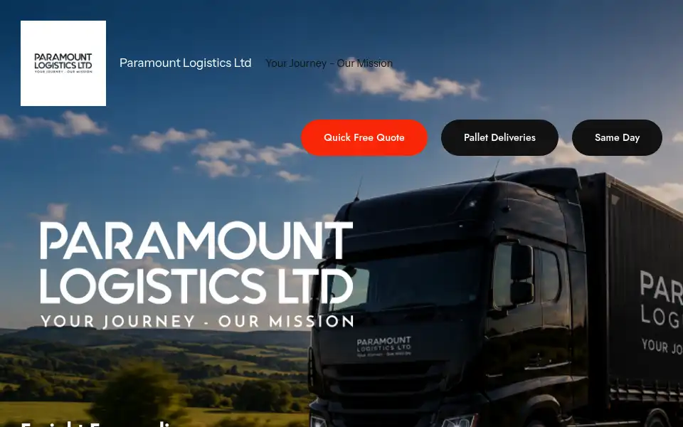 Screenshot of paramountlogisticsltd.co.uk