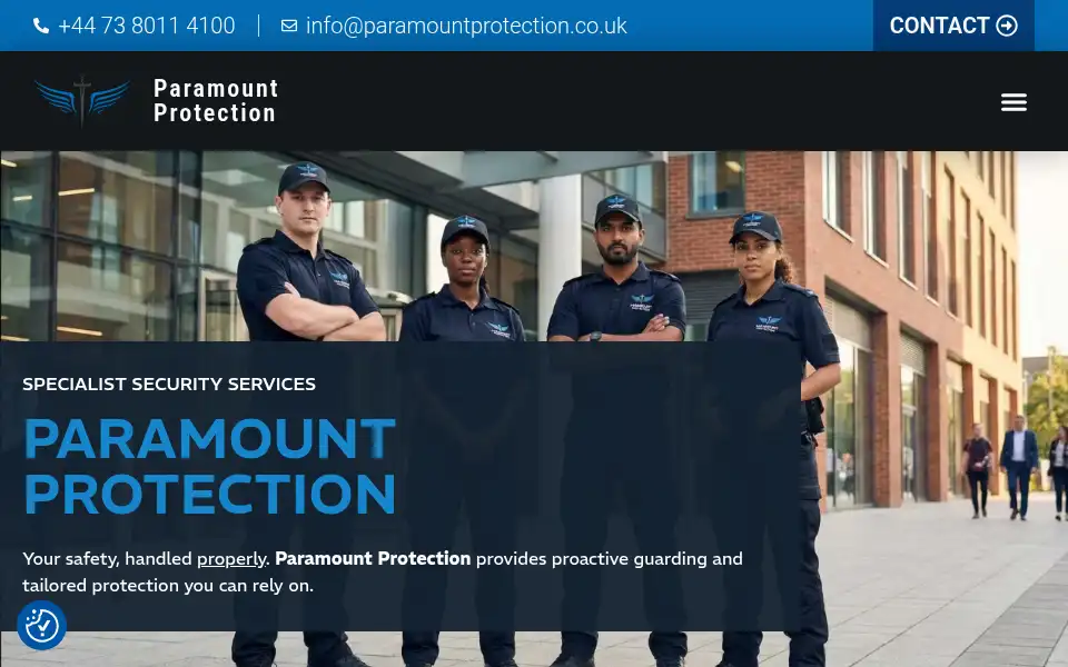 Screenshot of paramountprotection.co.uk
