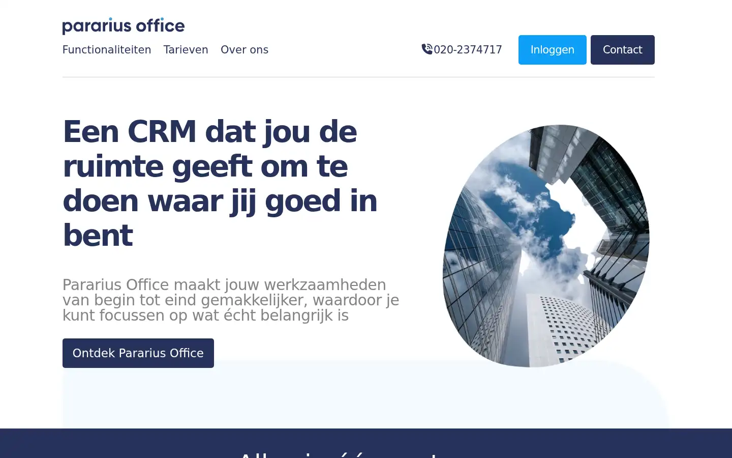 Screenshot of parariusoffice.nl