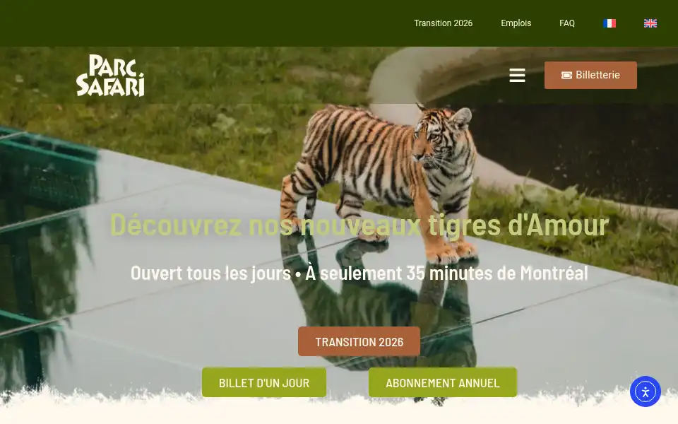Screenshot of parcsafari.com