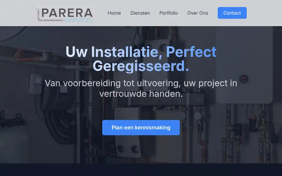Screenshot of pareraservices.nl