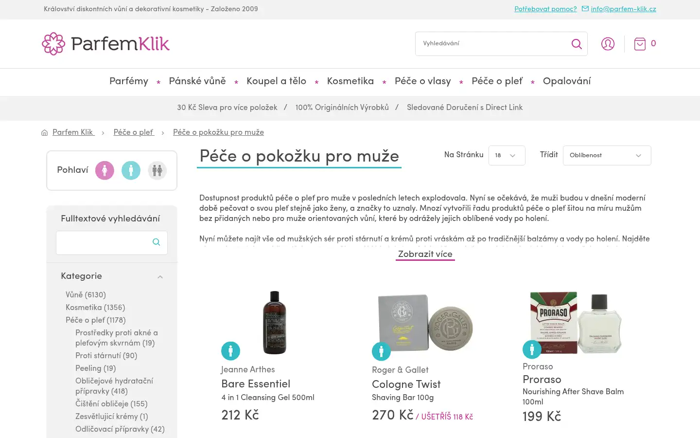 Screenshot of parfem-klik.cz