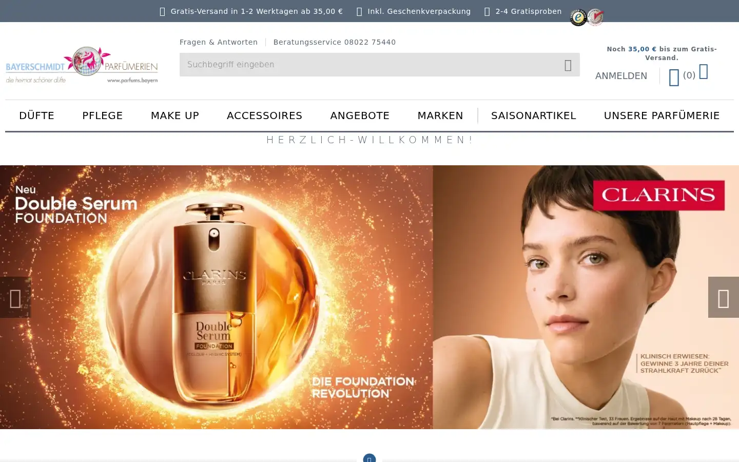 Screenshot of parfuemerie-bayerschmidt.de