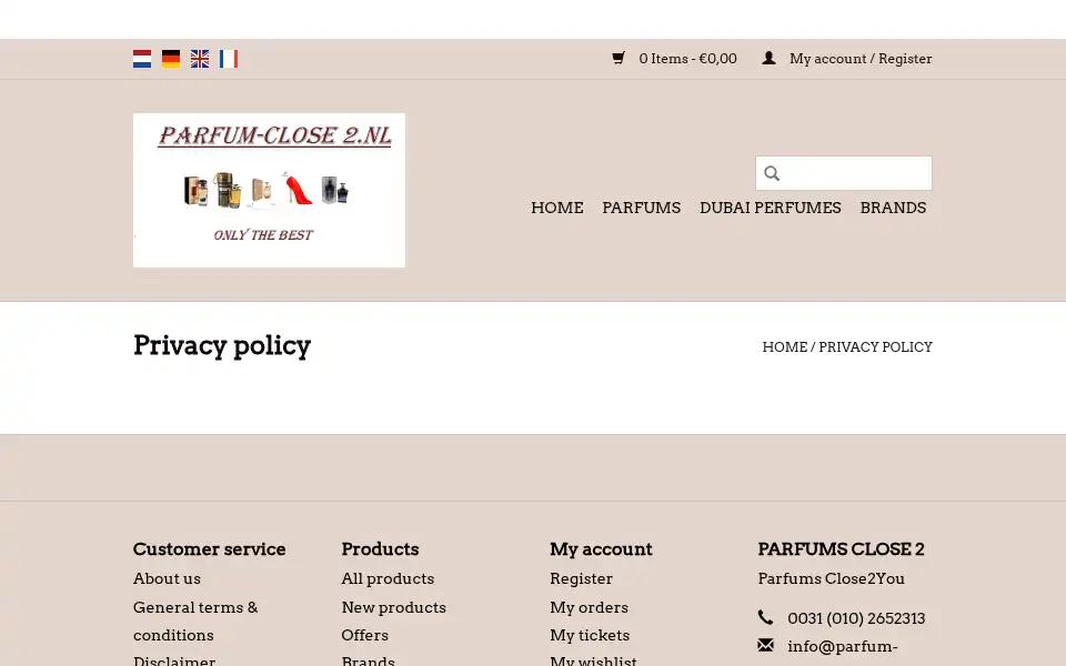 Screenshot of parfum-close2.nl