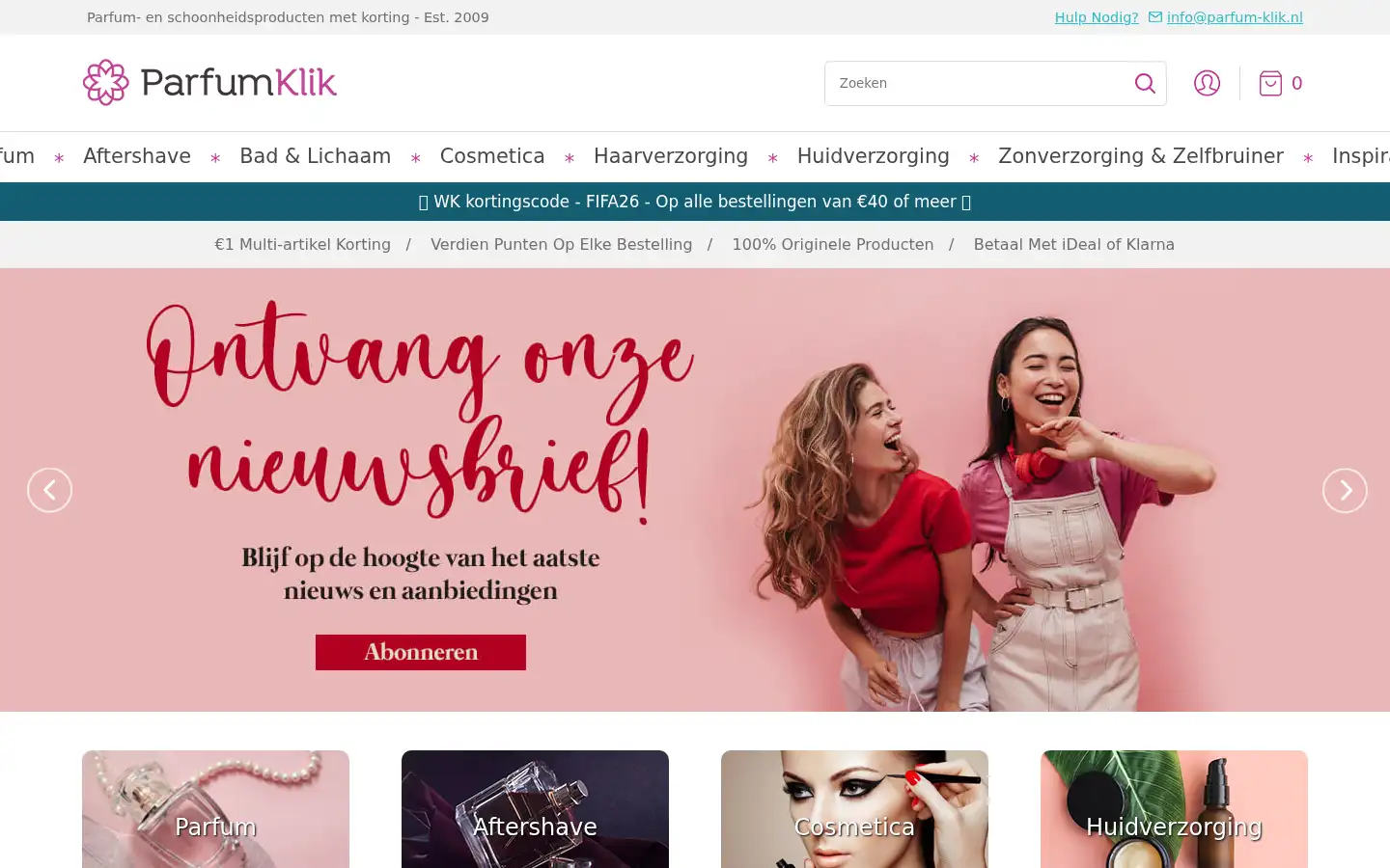 Screenshot of parfum-klik.nl