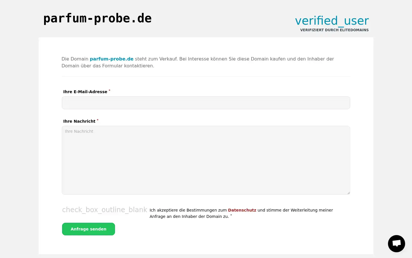 Screenshot of parfum-probe.de