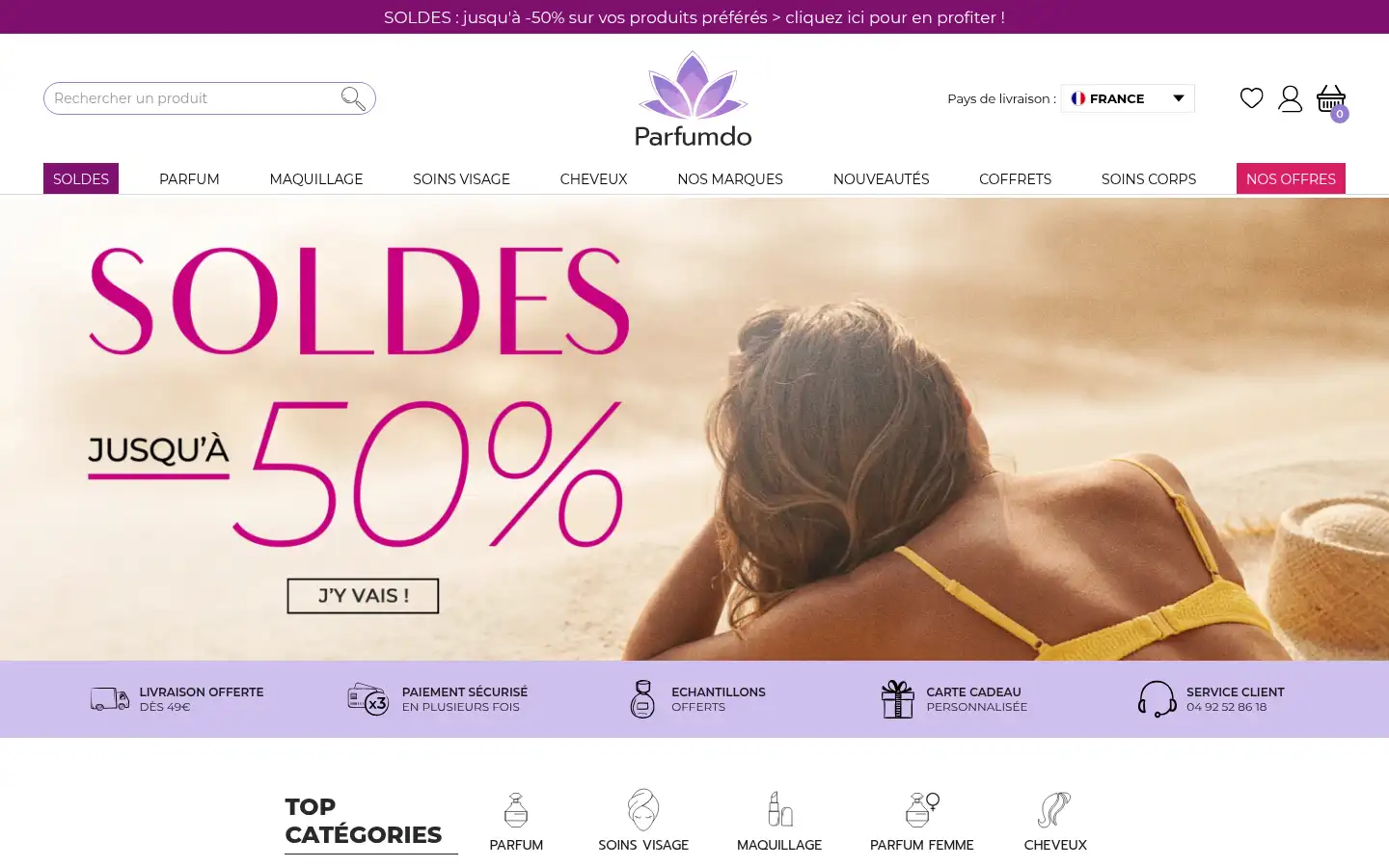 Screenshot of parfumdo.com