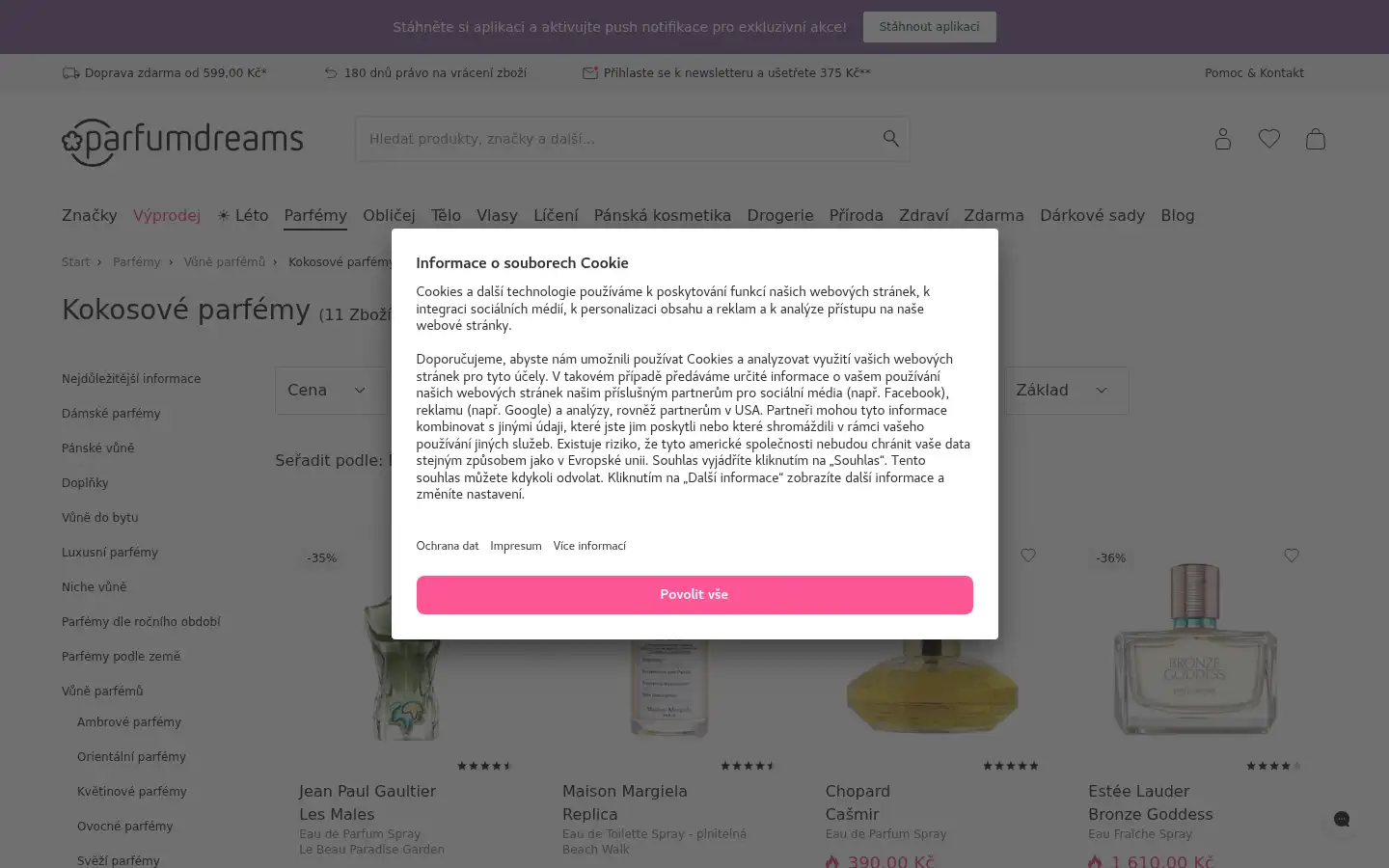 Screenshot of parfumdreams.cz