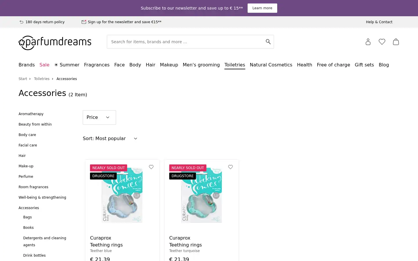 Screenshot of parfumdreams.ie