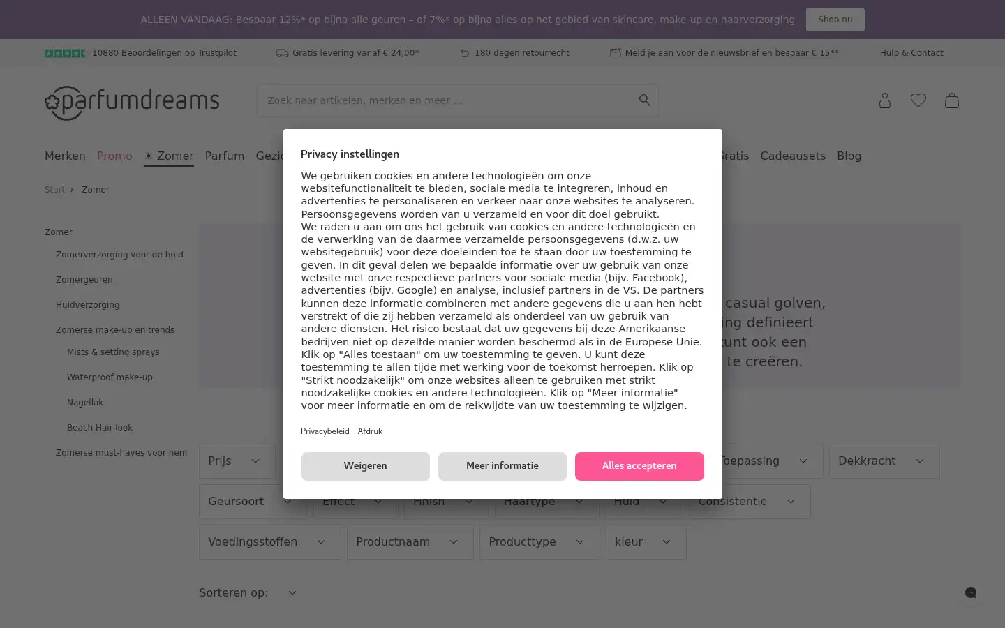 Screenshot of parfumdreams.nl