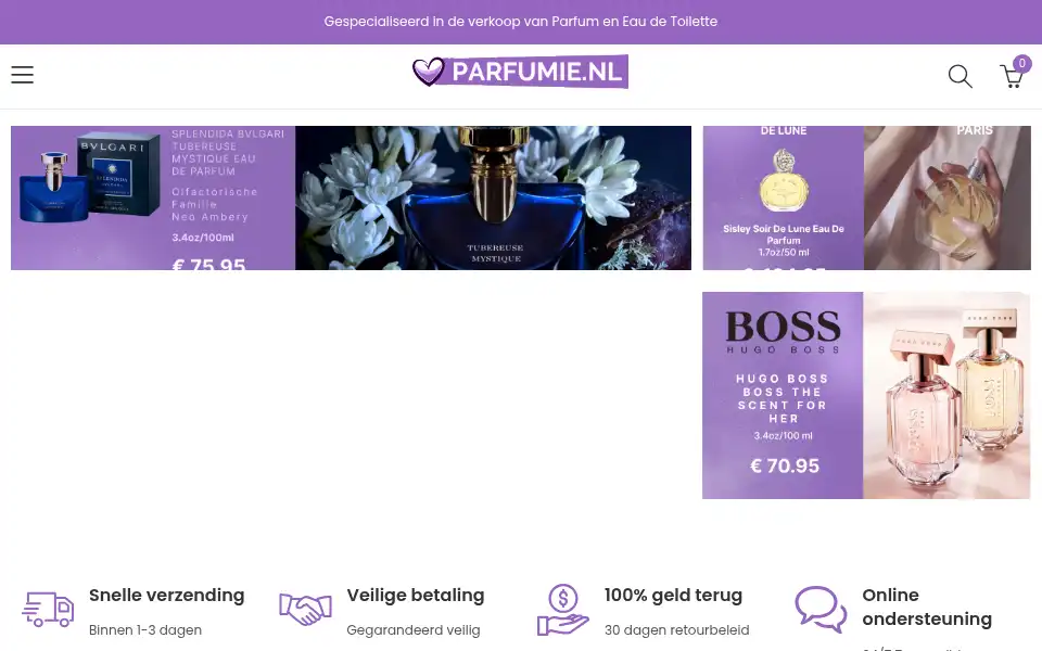 Screenshot of parfumie.nl