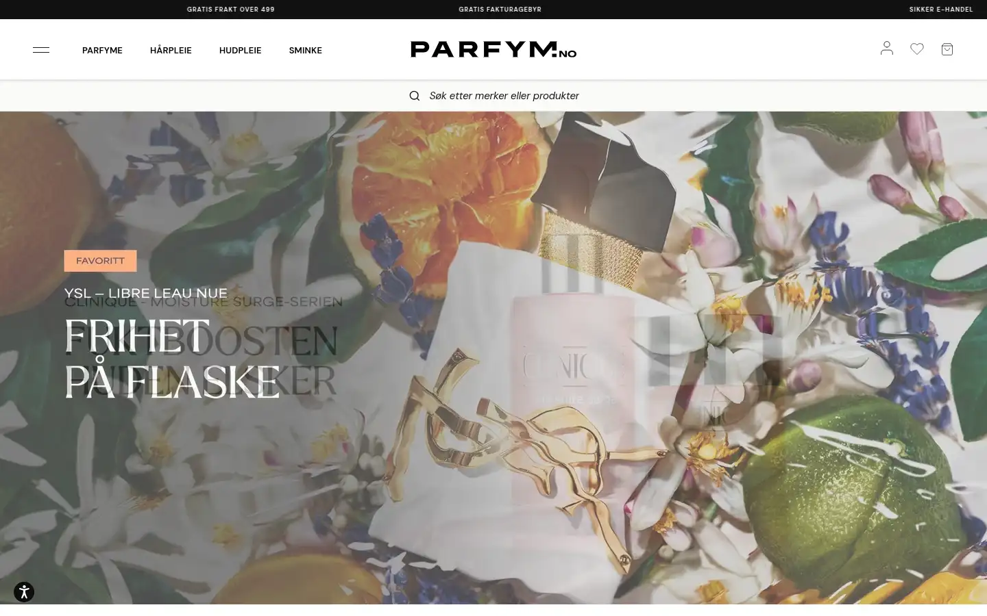 Screenshot of parfym.no