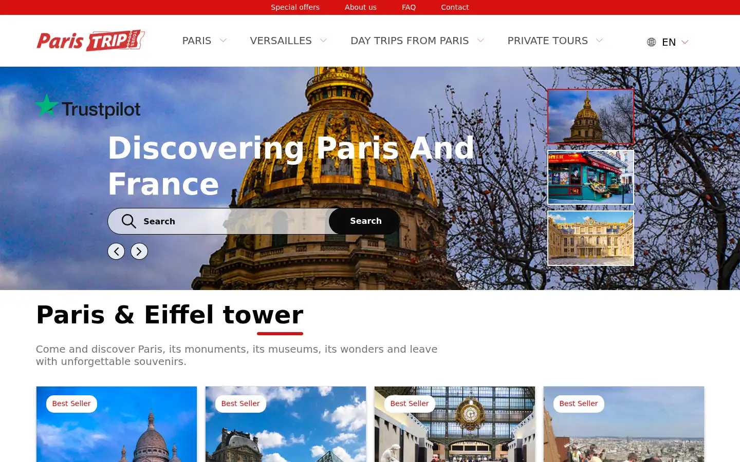 Screenshot of paris-trip.com