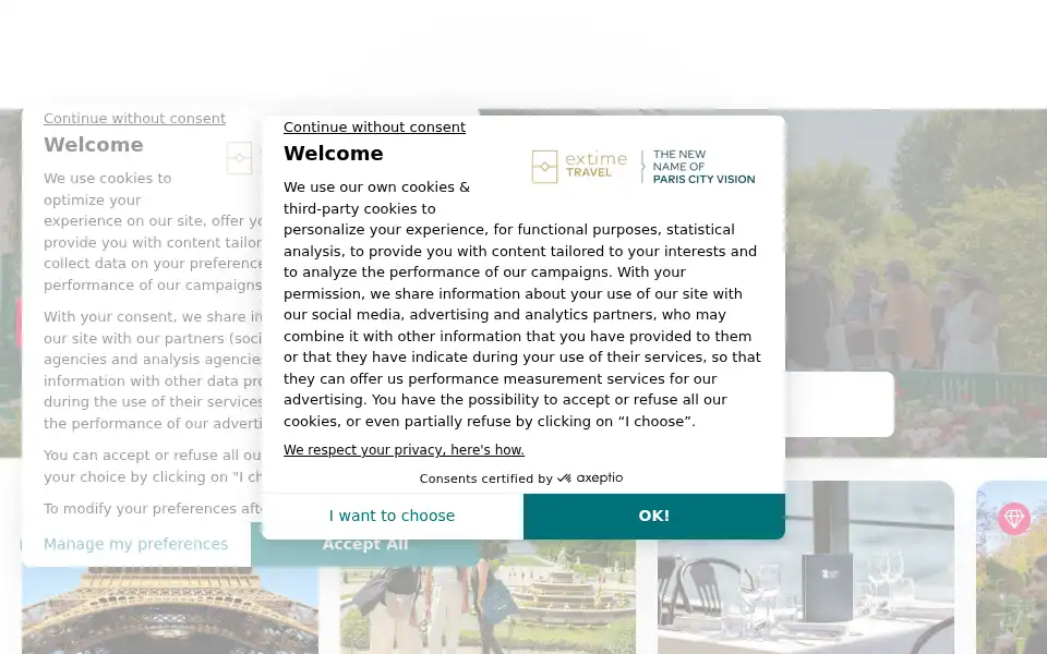 Screenshot of pariscityvision.com