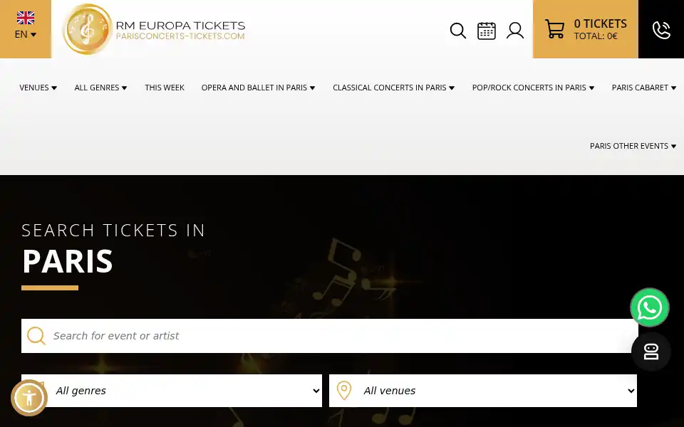 Screenshot of parisconcerts-tickets.com