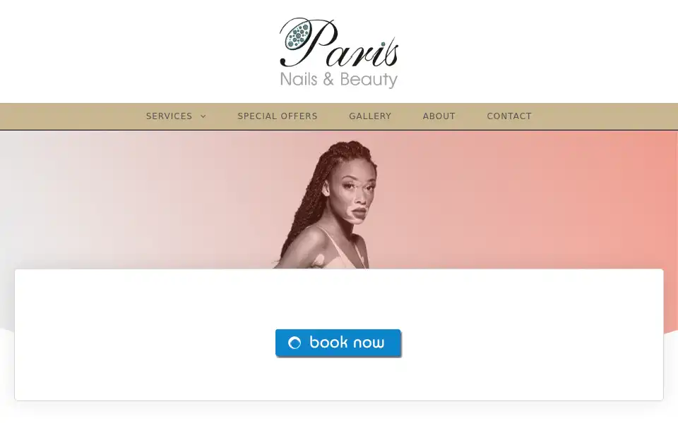 Screenshot of parisnailsbeauty.co.uk