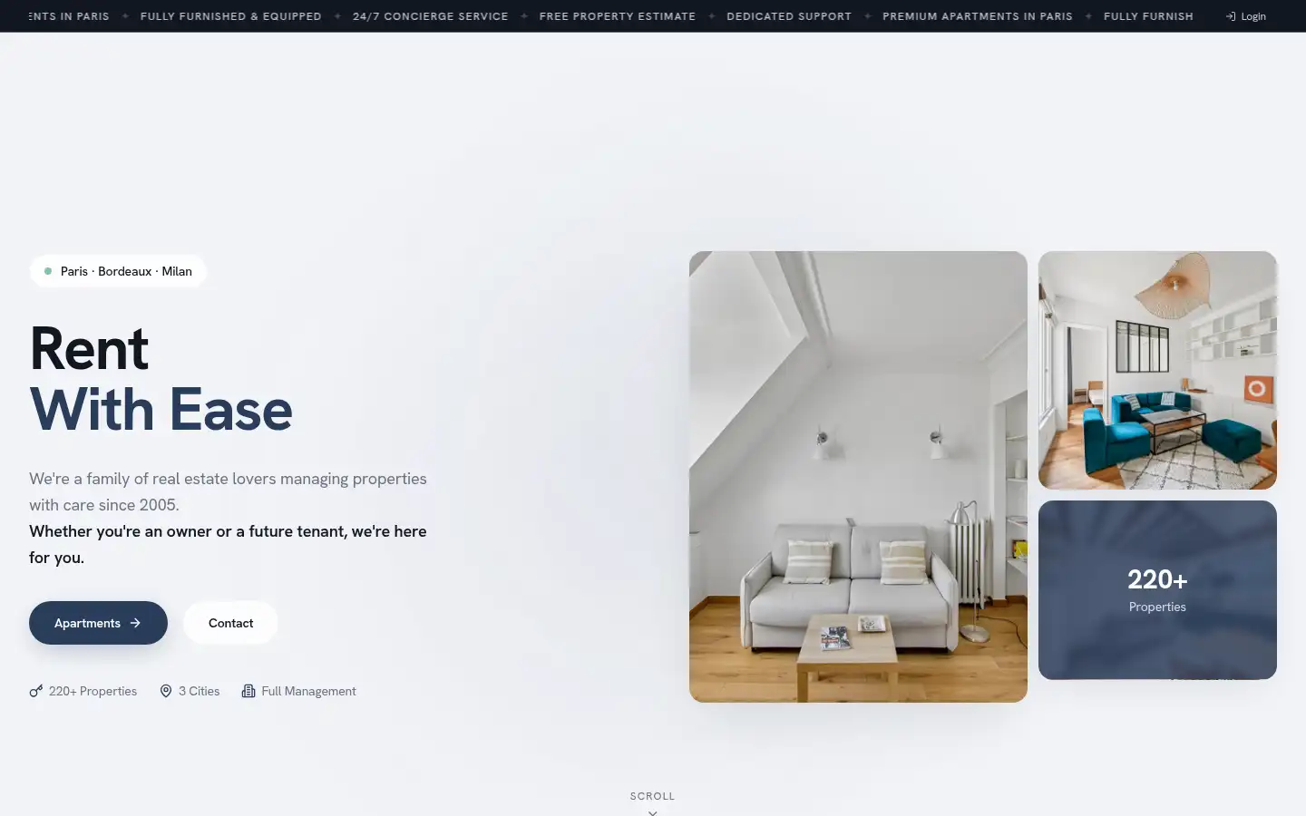 Screenshot of parisrentaparts.com