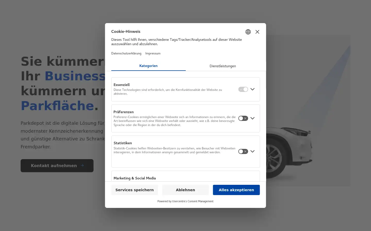 Screenshot of park-depot.com