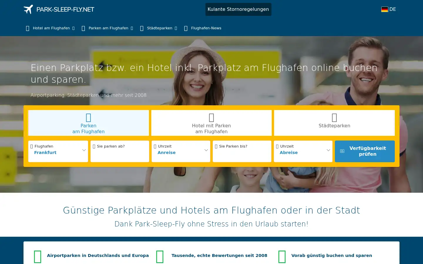 Screenshot of park-sleep-fly.net