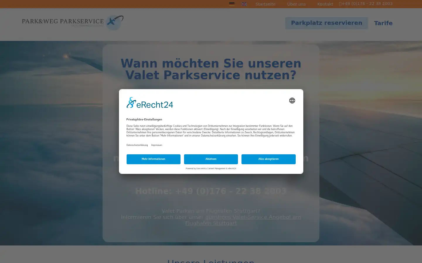 Screenshot of park-und-weg.de