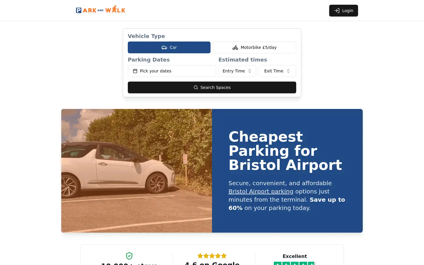 Screenshot of parkandwalk.co.uk