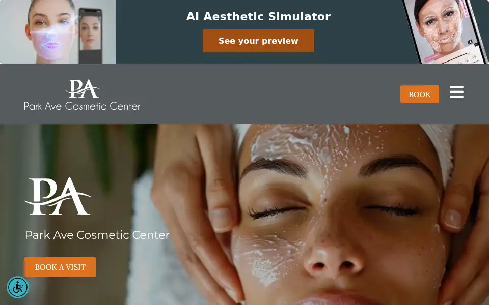 Screenshot of parkavecosmetic.com