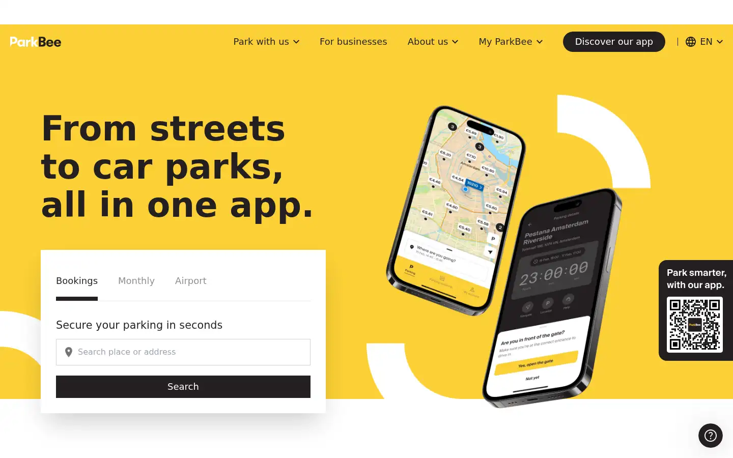 Screenshot of parkbee.com