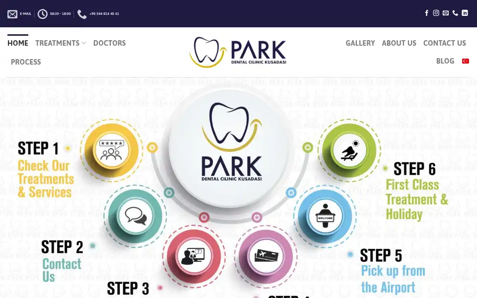 Screenshot of parkdentalkusadasi.com