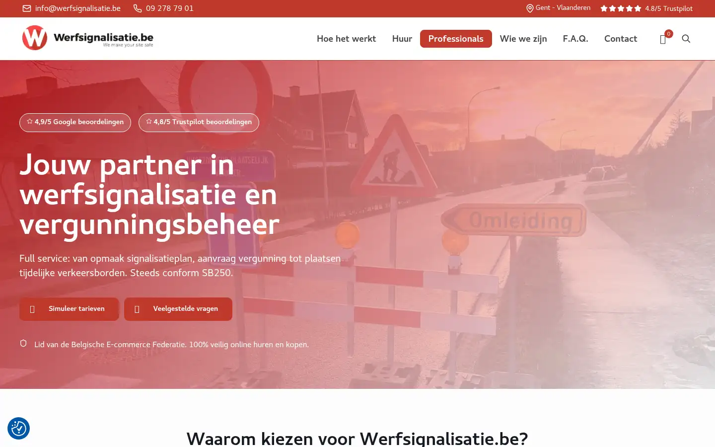 Screenshot of parkeerbordenhuren.be