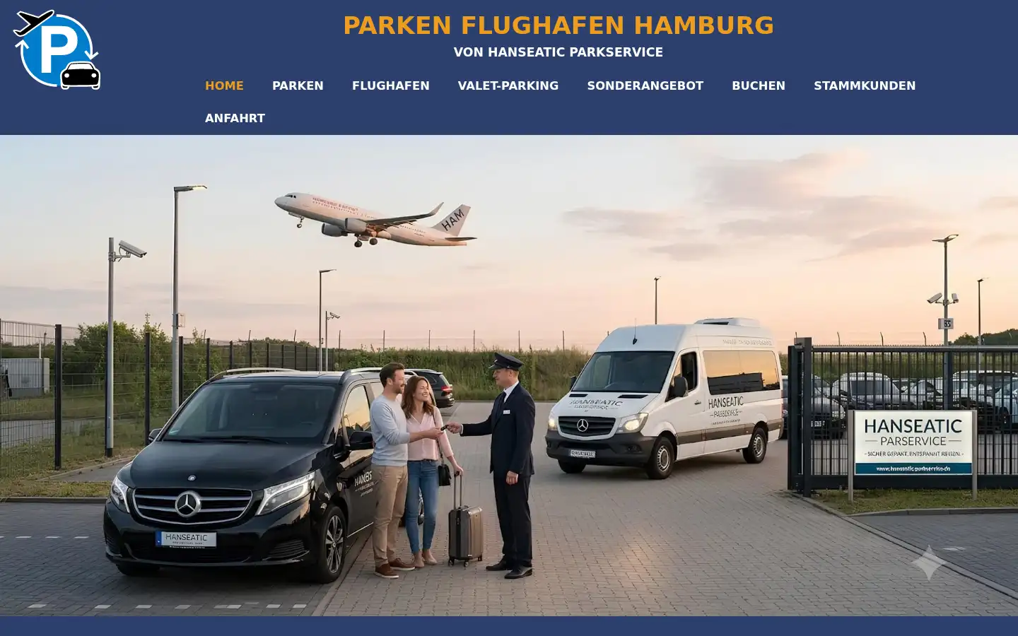 Screenshot of parkenflughafenhamburg24.de