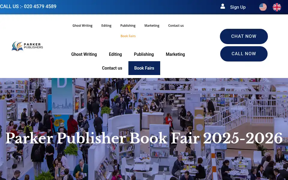 Screenshot of parkerpublishers.co.uk