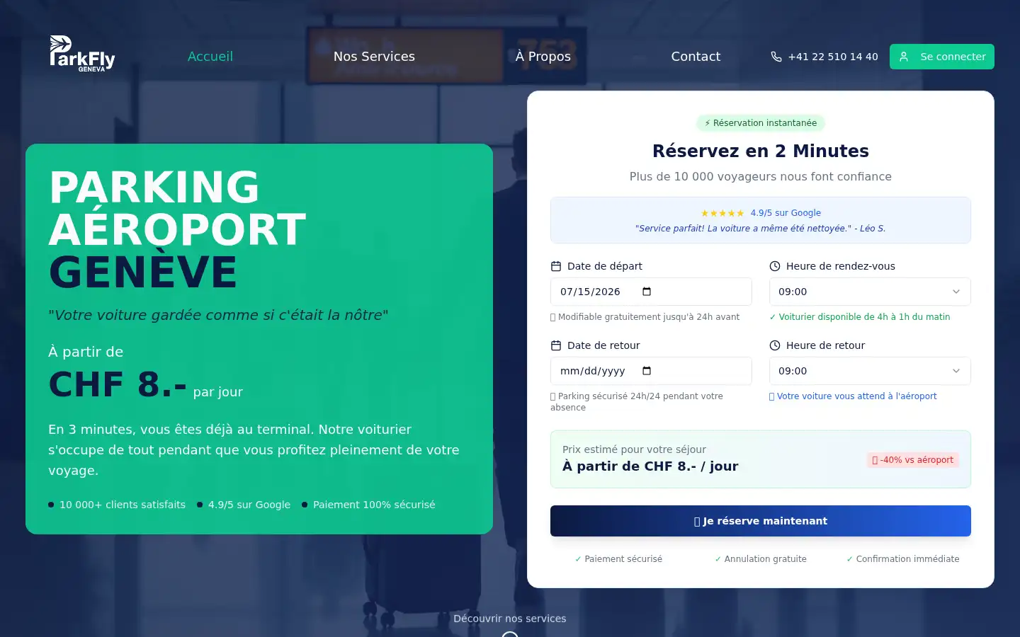 Screenshot of parkflygeneva.ch