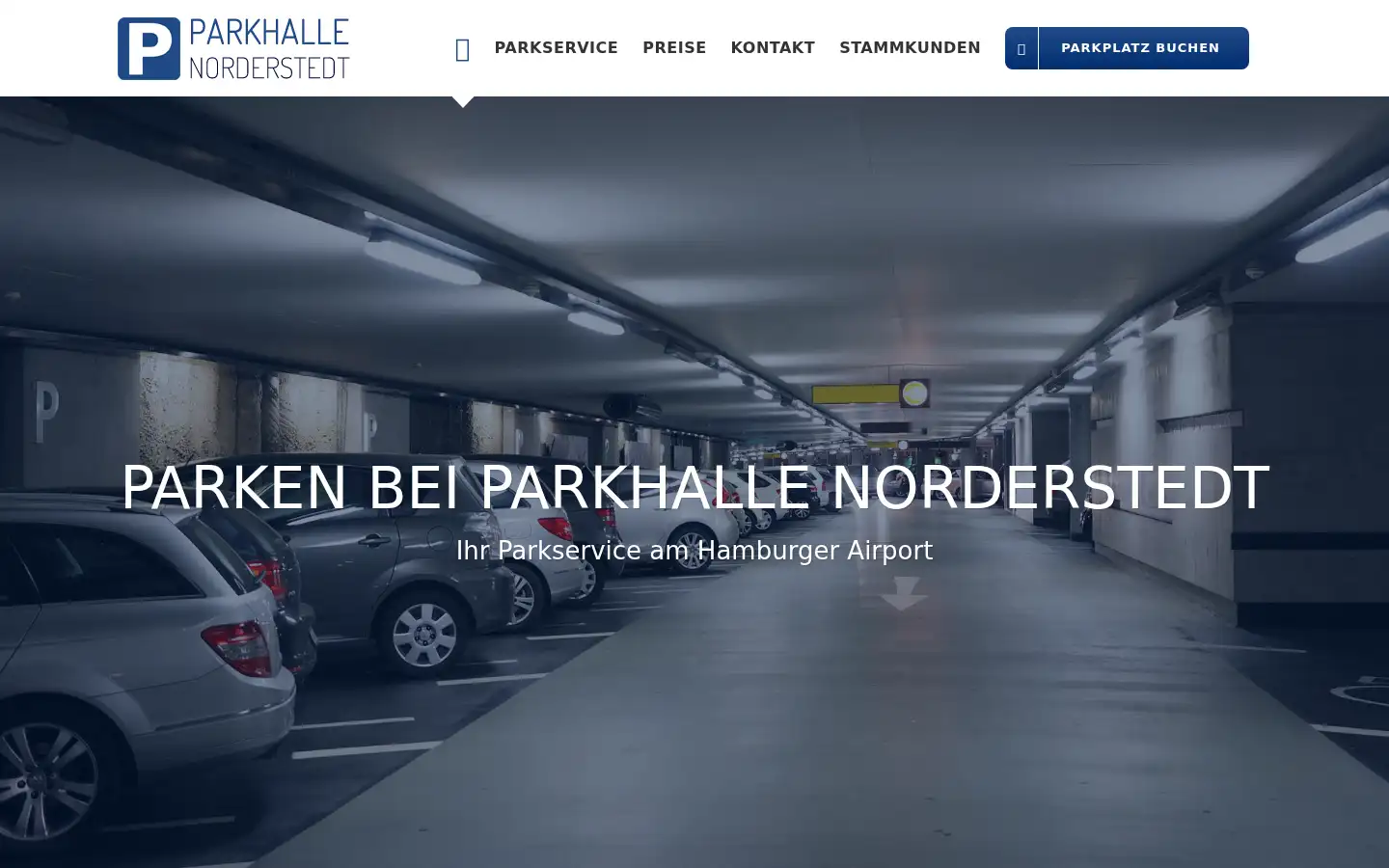 Screenshot of parkhalle-norderstedt.de