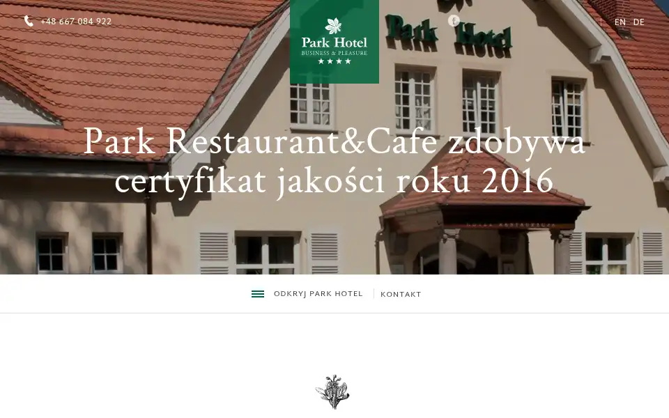 Screenshot of parkhotel.szczecin.pl