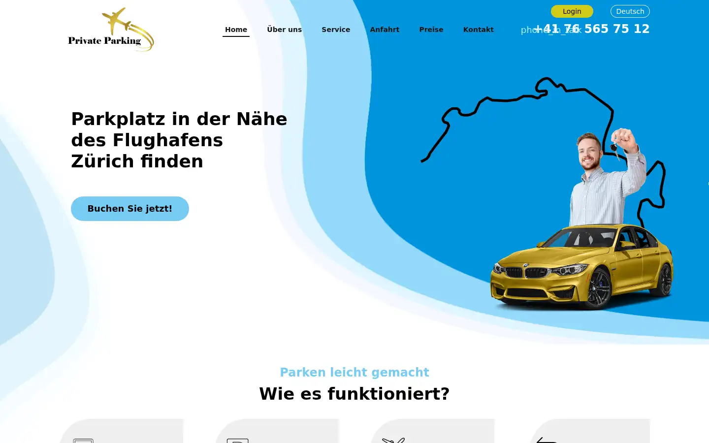Screenshot of parking-airport-zuerich.ch