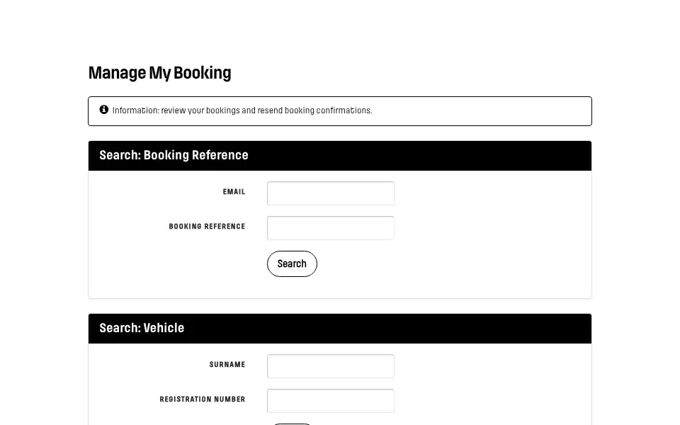 Screenshot of parking.vueling.com