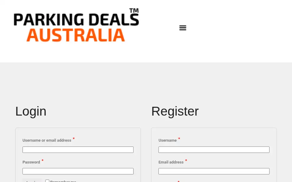Screenshot of parkingdealsaustralia.com.au