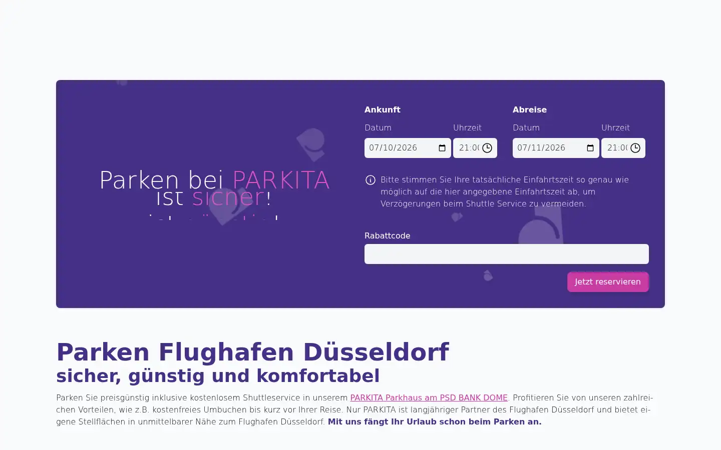 Screenshot of parkita.de