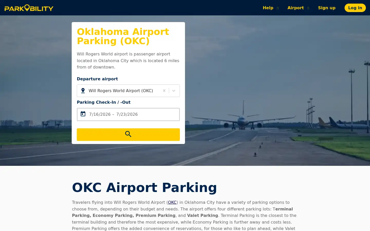 Screenshot of parkobility.com